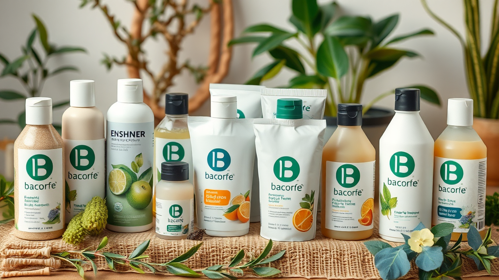 B Corp zertifizierte Unternehmen mit starker digitaler Markenstimme, Nachhaltigkeitsprodukte auf natürlichem Hintergrund