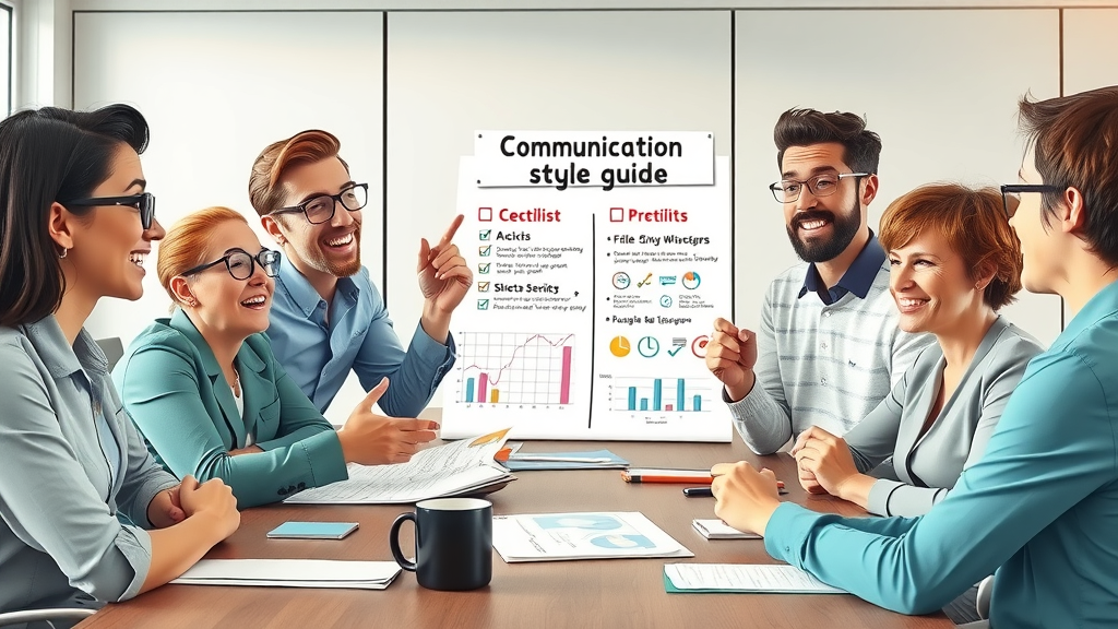 creative marketing team outlining communication style guide, brand voice strategy, consistent communication, Brand Voice Strategy