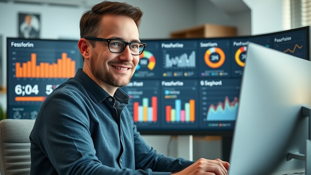 Digitales Dashboard mit KPIs, misst Erfolg von Engagement-Optimierung für Kleinstunternehmen mit Impact