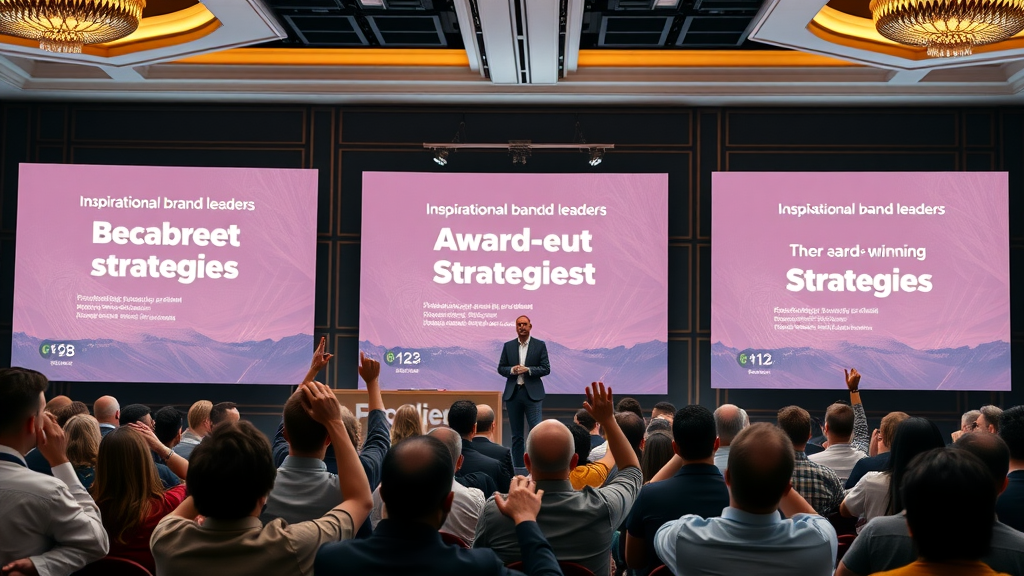 diverse digital brand leaders presenting award-winning digital branding strategies, digital brand