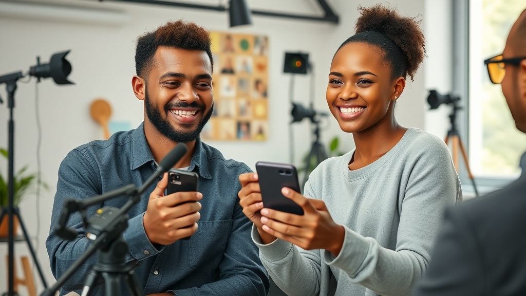 influencer partnership for wirkungsvolles markenmarketing in co-working studio with digital content creation
