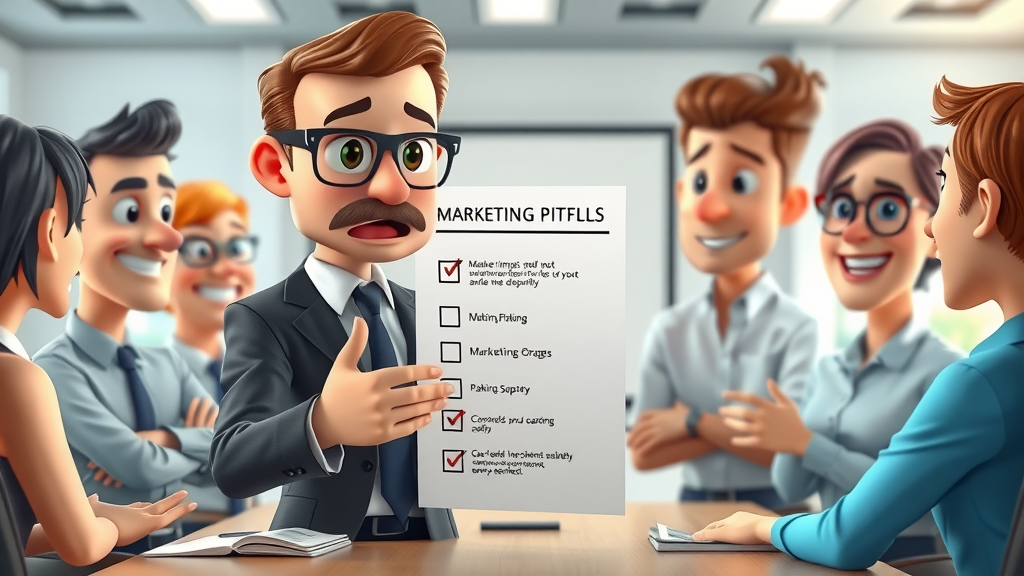 business consultant listing top mistakes in wirkungsvolles markenmarketing to a business team