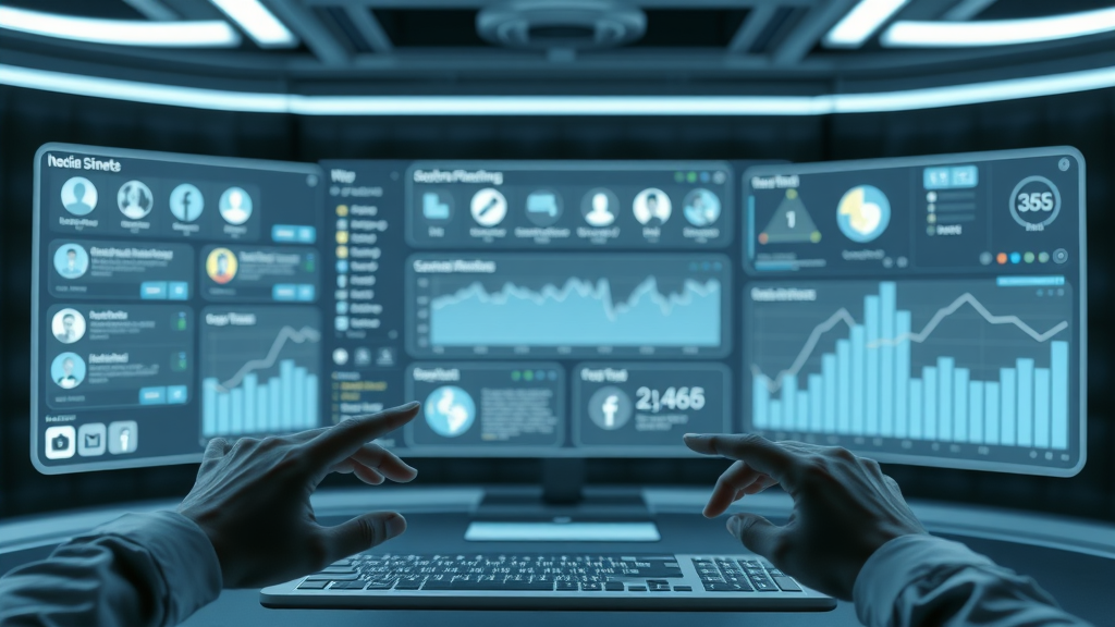 Vergleich Social Media Tools für kleine Unternehmen, übersichtliche Dashboard Interfaces, Management Software