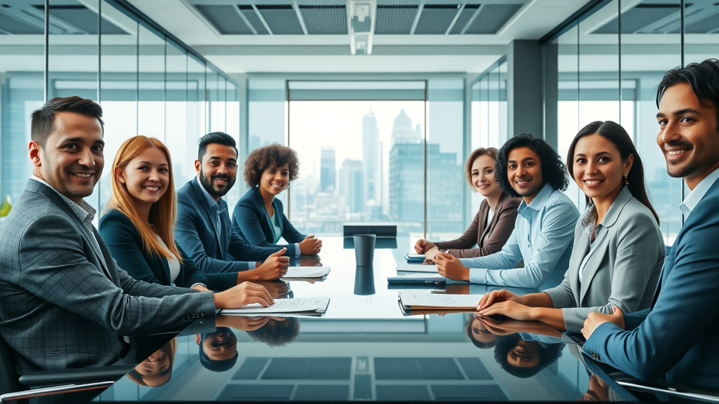 voice branding boardroom diverse professionals