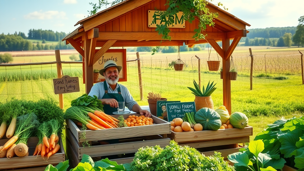 Biogemüse Hofladen featuring organic vegetables in a rustic farm setting