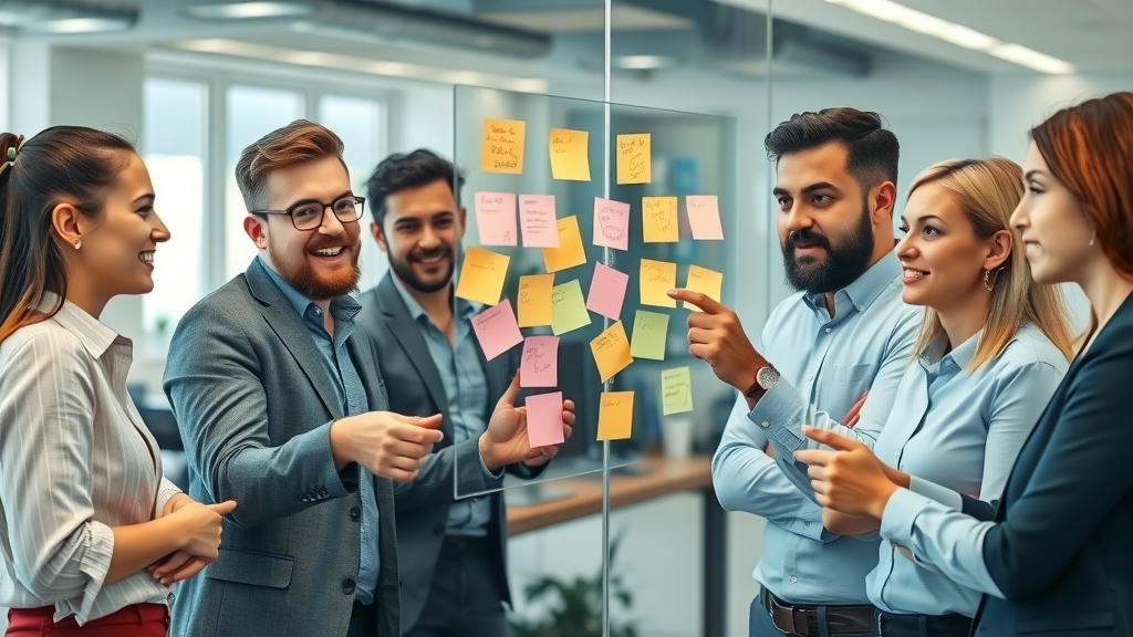 engagement-strategien für wirkungsvolle marken kollaboratives Team im kreativen Workspace