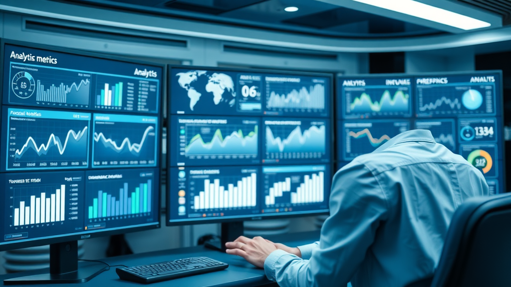 Analytics Dashboard zeigt KPIs der Influencer-Kooperation für Kleinstunternehmen mit Impact, moderne Büro-Umgebung.