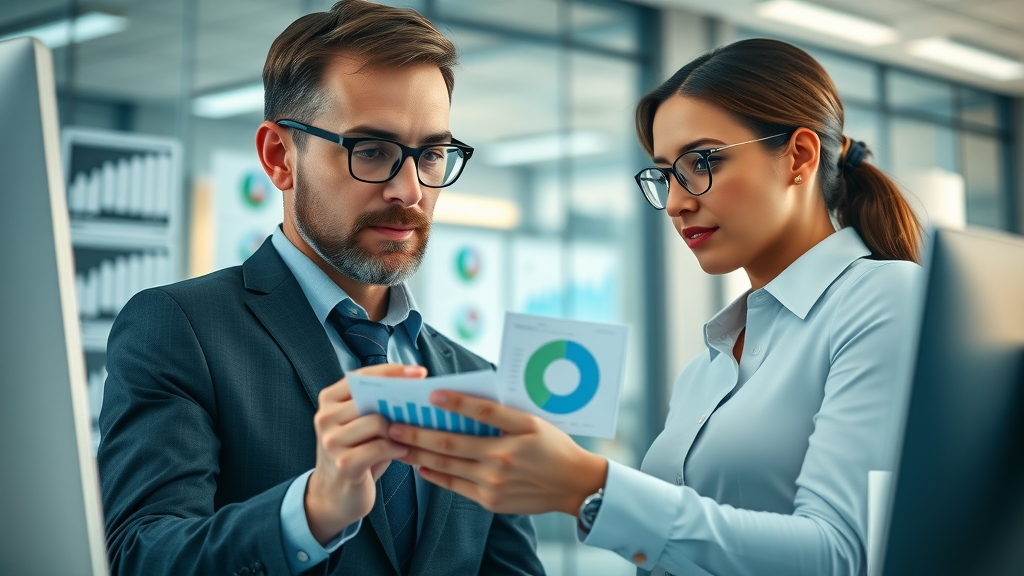 Insightful business team analyzing sustainable content marketing strategies