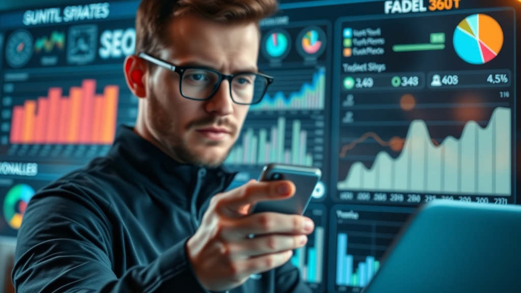 Nutzer analysiert SEO-Tools und Statistiken für gemeinschaftsorientierte Suchmaschinenoptimierung (SEO)