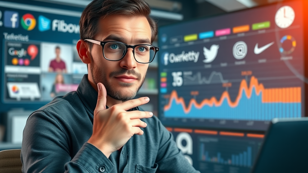social-media-analyse, researcher comparing competitor social media timelines and performance