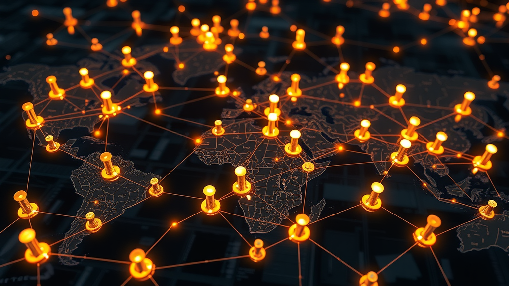 local business backlinks netzwerk SEO Strategie glowing connections