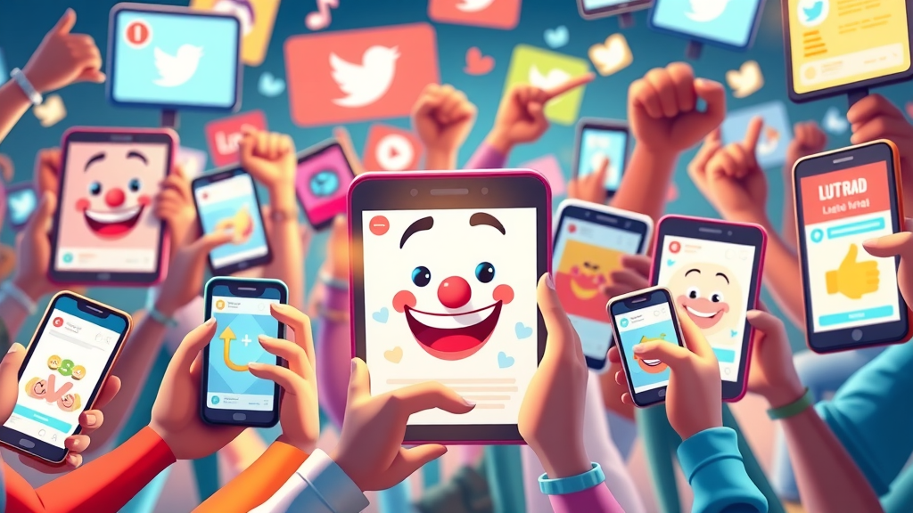 vibrant social media showcase showing various brand posts with strong personality, highlighting how social media brings brand personality to life