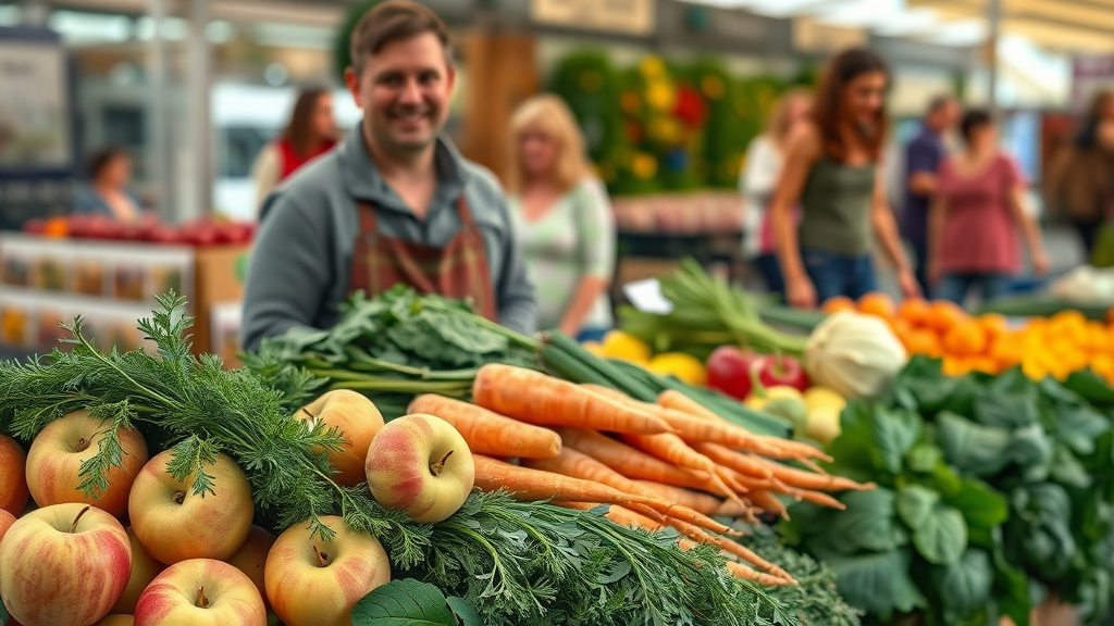 Regional obst gemüse variety at German farmer